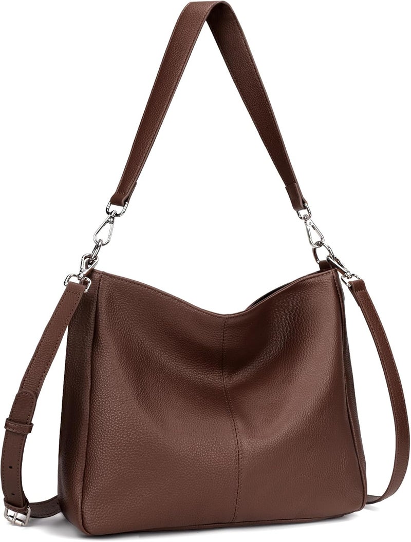 befen Genuine Leather Hobo Bags Purses for Women, Women's Shoulder bag Handbags Crossbody Bag with 2 Shoulder Straps - Image 1